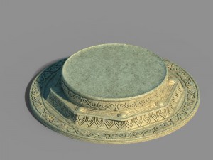 stone - round base 3D Model