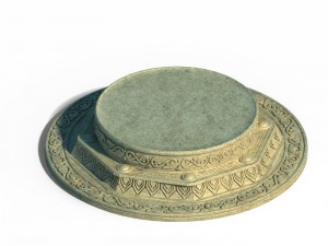 stone - round base Modèle 3D