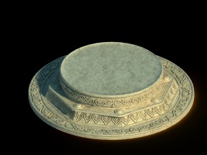 stone - round base Modèle 3D