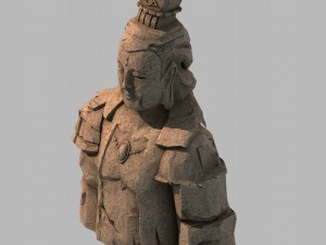 stone statue group - buddha image 01 3D-Modell