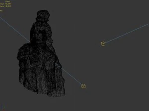 stone statue group - buddha image 01 3D Model
