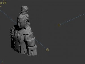 stone statue group - buddha image 01 3D-Modell