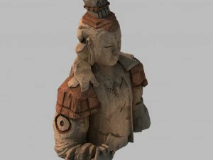 पत्थर की मूर्ति समूह - बुद्ध छवि 02 3D मॉडल