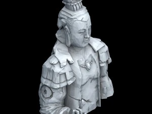 stone statue group - buddha image 02 3D Model