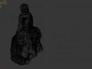 stone statue group - buddha image 02 Model 3D