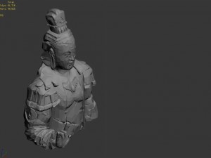 stone statue group - buddha image 02 Model 3D