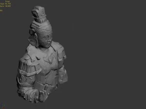 stone statue group - buddha image 02 3D Model