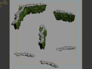pool side - stone 01 3D Модель
