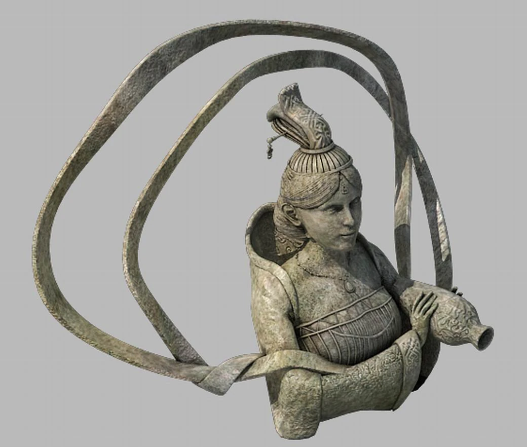 басейн - кам'яна богиня 3D Модель .c4d .max .obj .3ds .fbx .stl .blend 