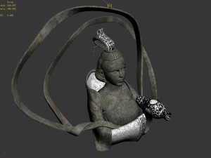 pool - stone goddess 3D मॉडल