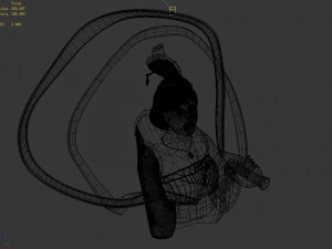 pool - stone goddess 3D मॉडल