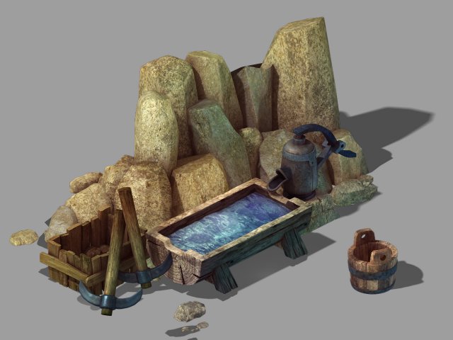 plumbing drain water - well 06 3D 모델 .c4d .max .obj .3ds .fbx .stl .blend