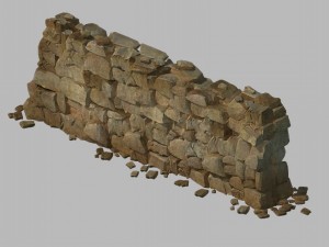 water caravan - stone wall 3D Model