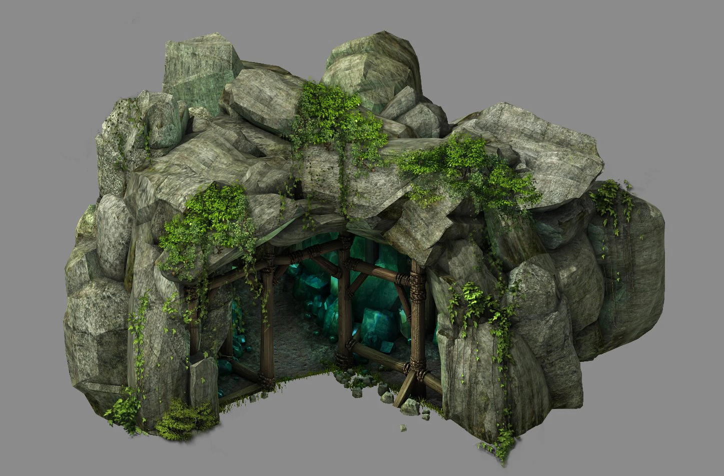 explore the mountains - mine 01 3D Model .c4d .max .obj .3ds .fbx .stl .blend 