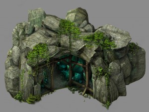 explore the mountains - mine 01 3D Model