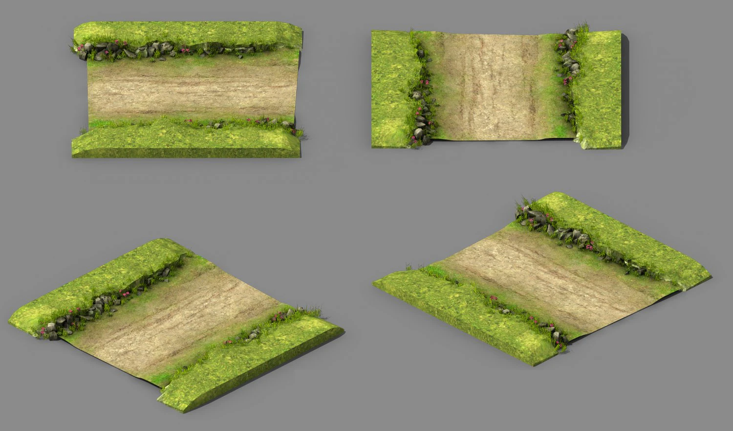 explore mountains - mountain road - the surface 01 3D Model .c4d .max .obj .3ds .fbx .stl .blend 