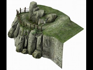 explore the mountains - hillside - mountain road 1 Model 3D