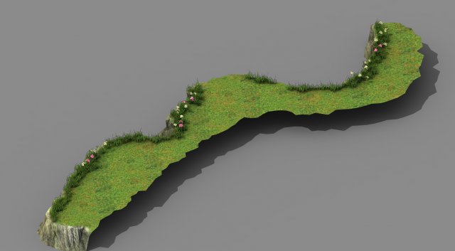 explore the mountains - hillside - mountain road 3 3D Model .c4d .max .obj .3ds .fbx .stl .blend 