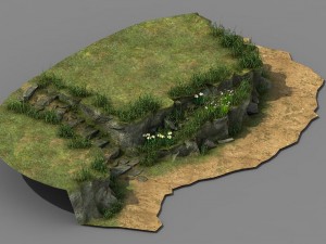 hillside - mountain - stone ladder 06 Modello 3D