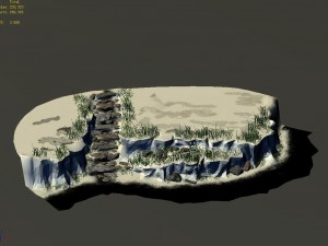 hillside - mountain - stone ladder 06 Modello 3D