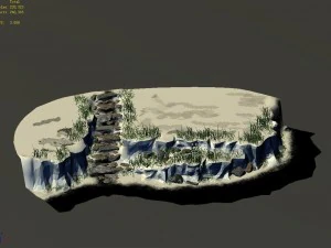 hillside - mountain - stone ladder 06 3D Model