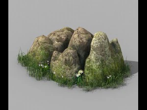 explore the mountains - rock 02 3D Model