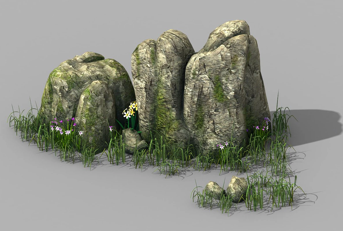 explore the mountains - rocks 03 3D Model .c4d .max .obj .3ds .fbx .stl .blend 