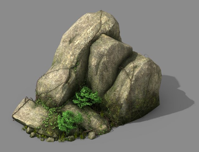 explore the mountains - rocks 014 3D Model .c4d .max .obj .3ds .fbx .stl .blend