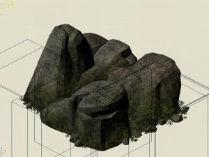 explore the mountains - rocks 015 3D Model