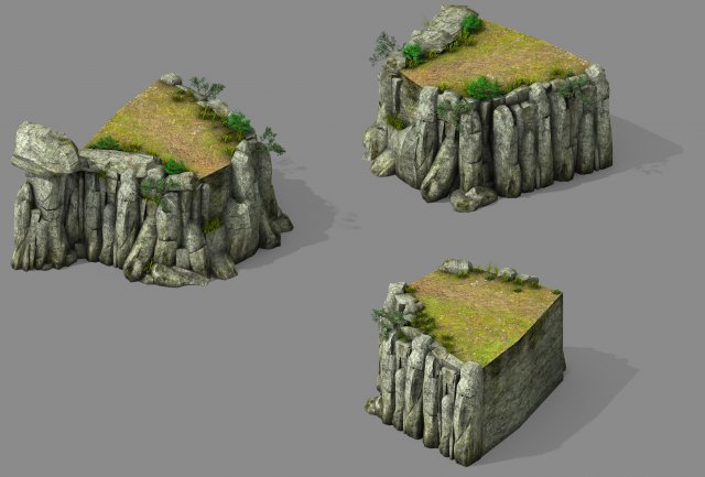 explore the mountains - the cliff 02 Modelo 3D .c4d .max .obj .3ds .fbx .stl .blend 