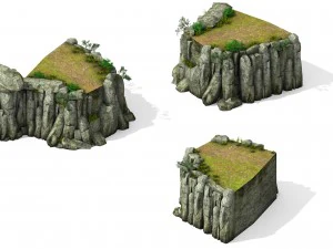 explore the mountains - the cliff 02 3D Model