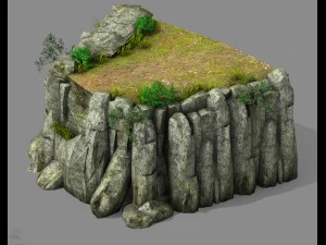 explore the mountains - the cliff 02 3D Model