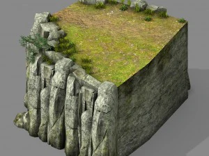 explore the mountains - the cliff 02 3D Model