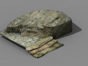 explore the mountains - stone ladder 01 3D Model