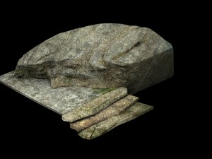 explore the mountains - stone ladder 01 Model 3D