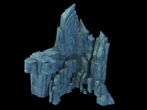 peach blossom island - cliff wall 12 Model 3D