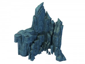 peach blossom island - cliff wall 12 Model 3D