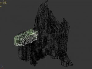 peach blossom island - cliff wall 12 Model 3D