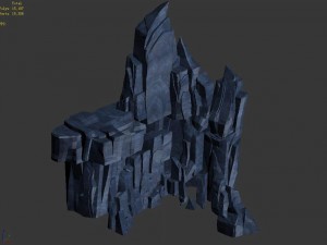 peach blossom island - cliff wall 12 Model 3D