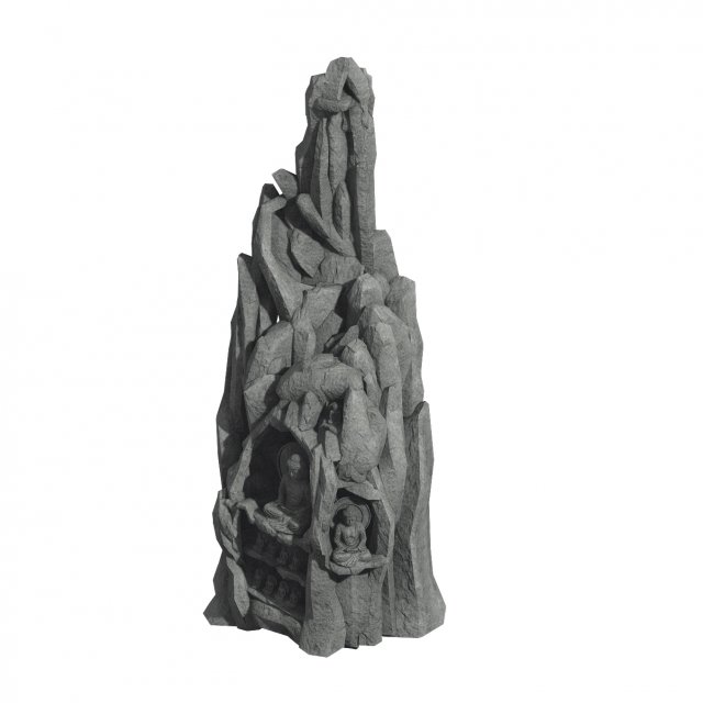 tianyin temple - rockery - buddha phase 01 3Dモデル .c4d .max .obj .3ds .fbx .stl .blend 