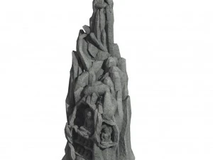 tianyin temple - rockery - buddha phase 01 3D Model