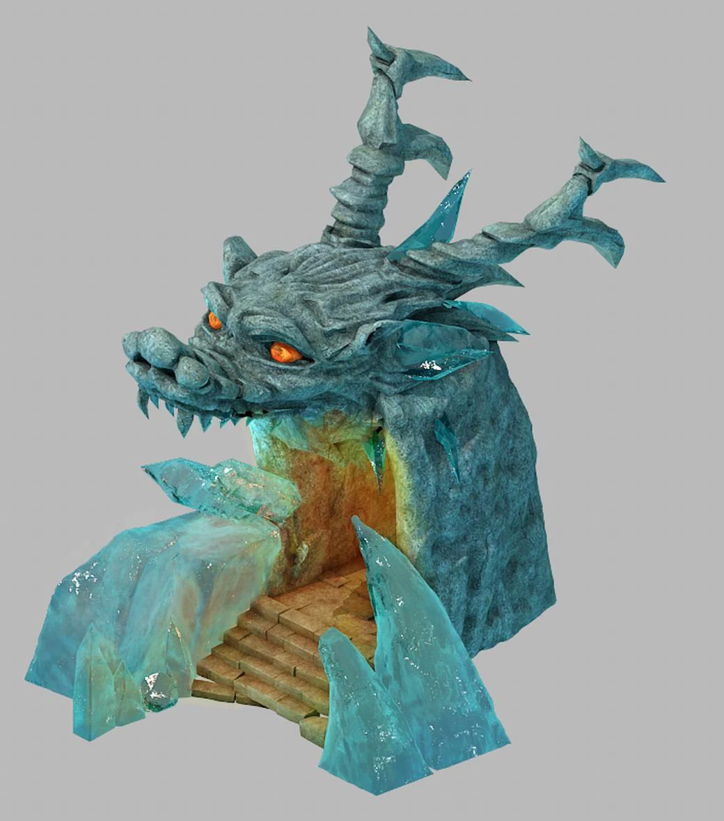 tongtianhe - ice dragon cave 01 3D Model .c4d .max .obj .3ds .fbx .stl .blend 