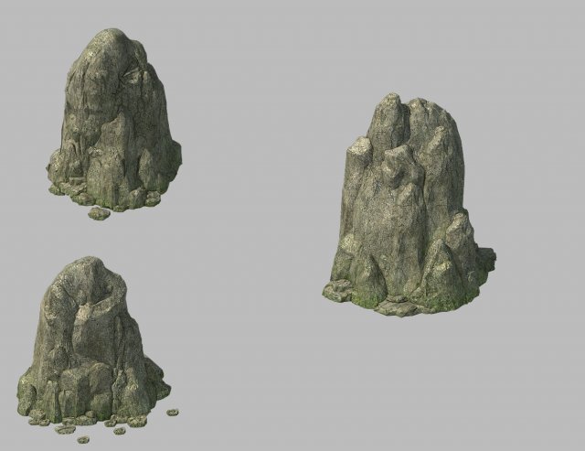 tongtianhe - rock 02 Model 3D .c4d .max .obj .3ds .fbx .stl .blend 