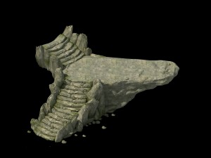 tongtianhe - rock stairs 01 3D Model