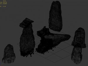 tongtianhe - rock stairs 01 3D Model