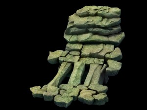 forgetful forest - stone ladder 34 Model 3D
