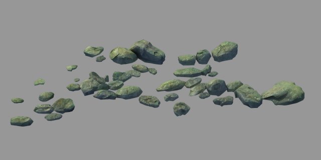 forgetful forest - stone 32 3D 모델 .c4d .max .obj .3ds .fbx .stl .blend 