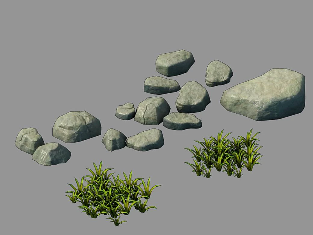forgetful forest - stone 91 3D Model .c4d .max .obj .3ds .fbx .stl .blend 