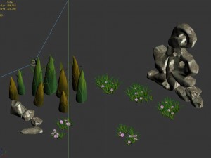 forsaken forest - plant - stone 21 3D Modell