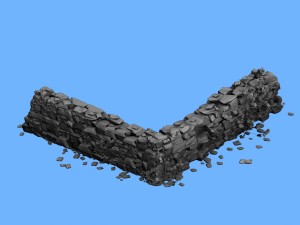rui wall - stone wall 3D Model